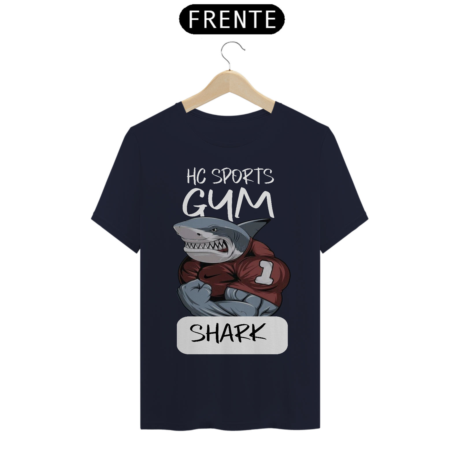 Nome do produto: HC SPORTS T-Shirt Premium Gym Shark 