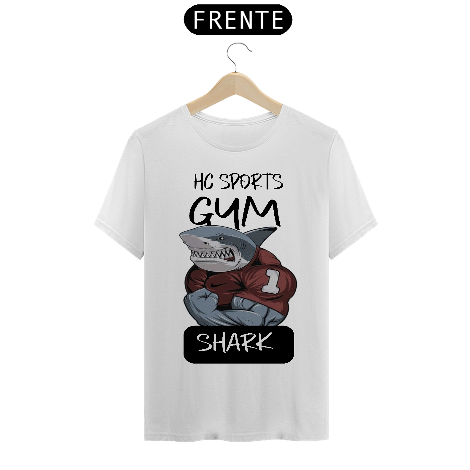 Nome do produto: HC SPORTS T-Shirt Premium Gym Shark 