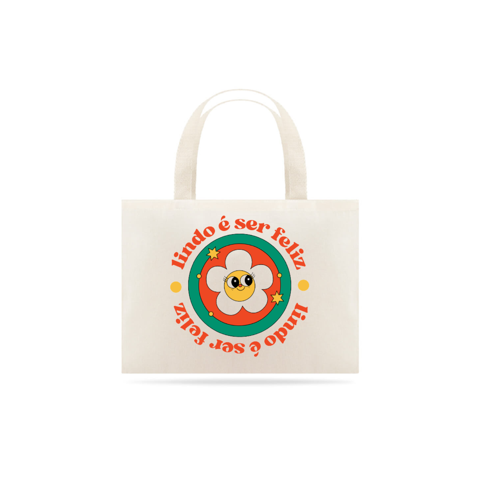 Nome do produto: Ecobag Lindo é ser feliz