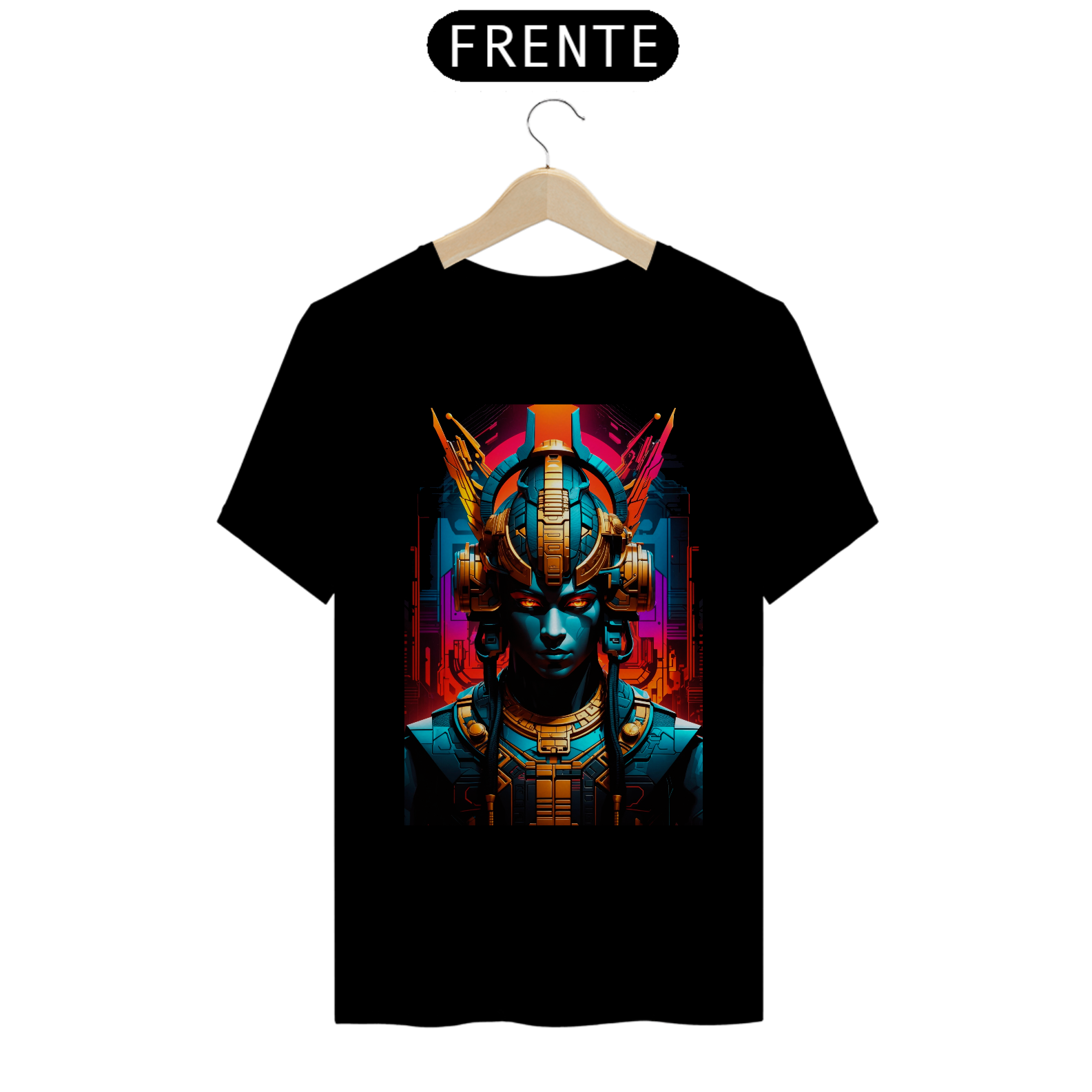 Nome do produto: Camiseta - Osíris Cyberpunk (Edição especial) Mitologia Egípcia
