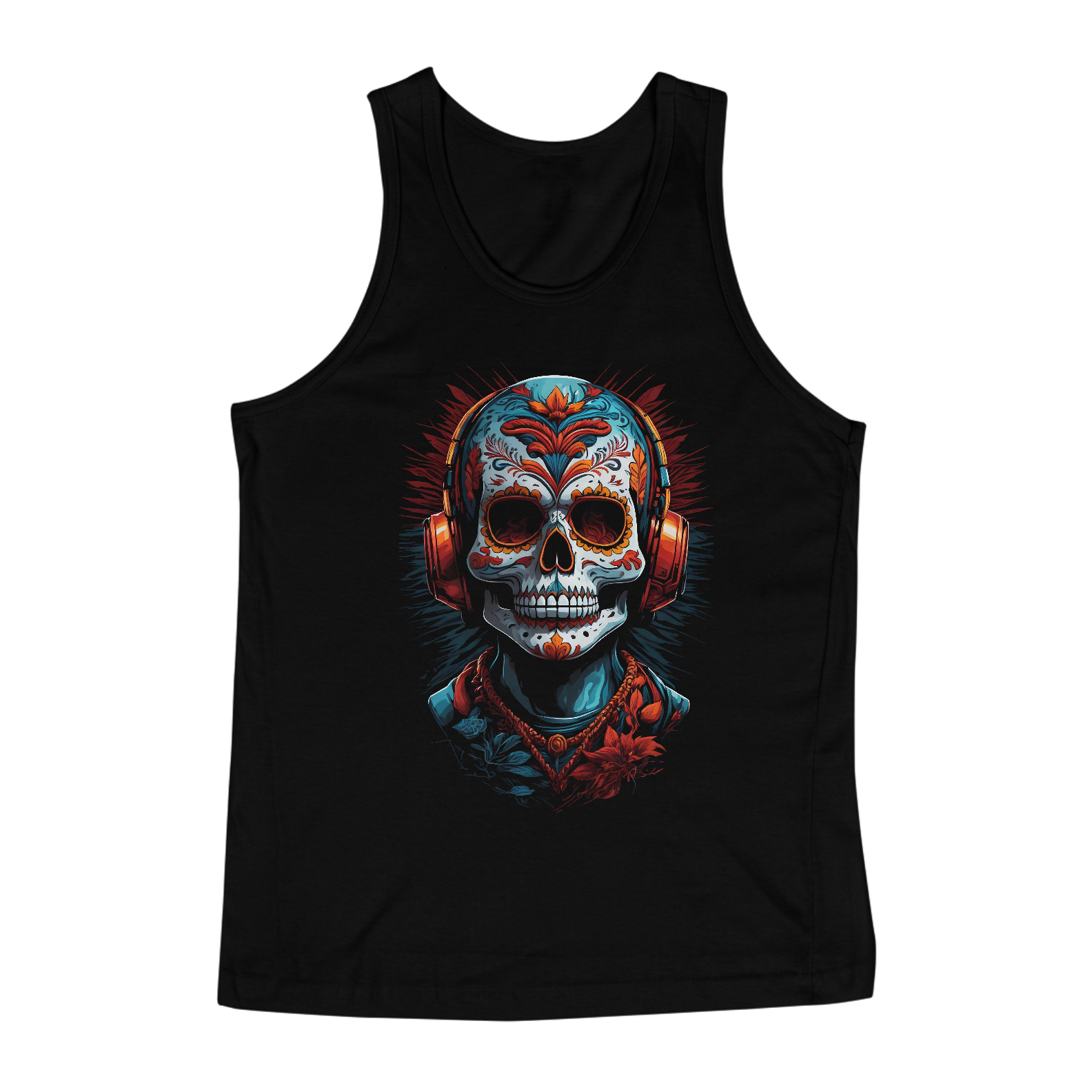 Nome do produto: Regata - Mexican skull