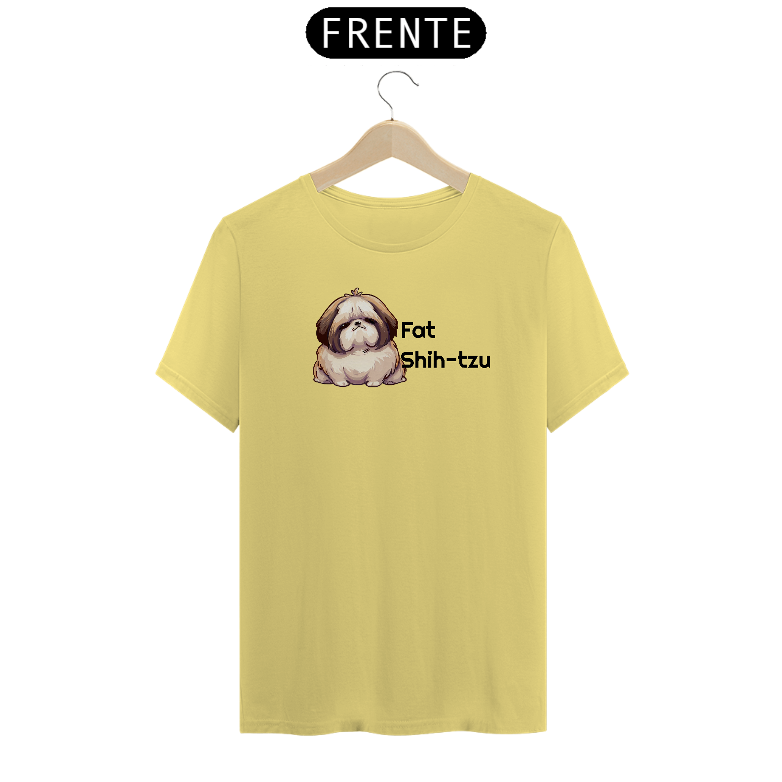 Nome do produto: T-Shirt Estonada - Fat Shih-tzu - Modelo 1