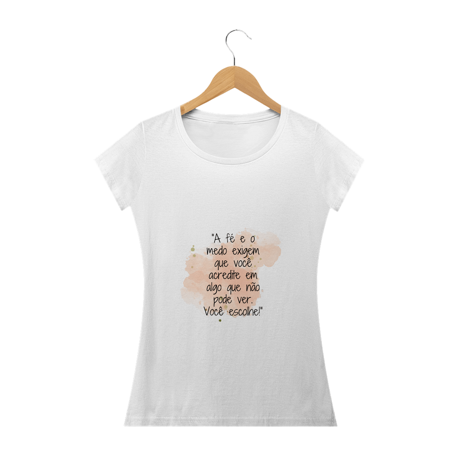 Nome do produto: Baby Long Classic “A fé e o medo exigem que você acredite em algo que não pode ver. Você escolhe!”