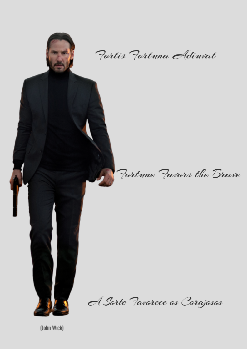Nome do produto: Poster Retrato 2 Fortis Fortuna Adiuvat John Wick 
