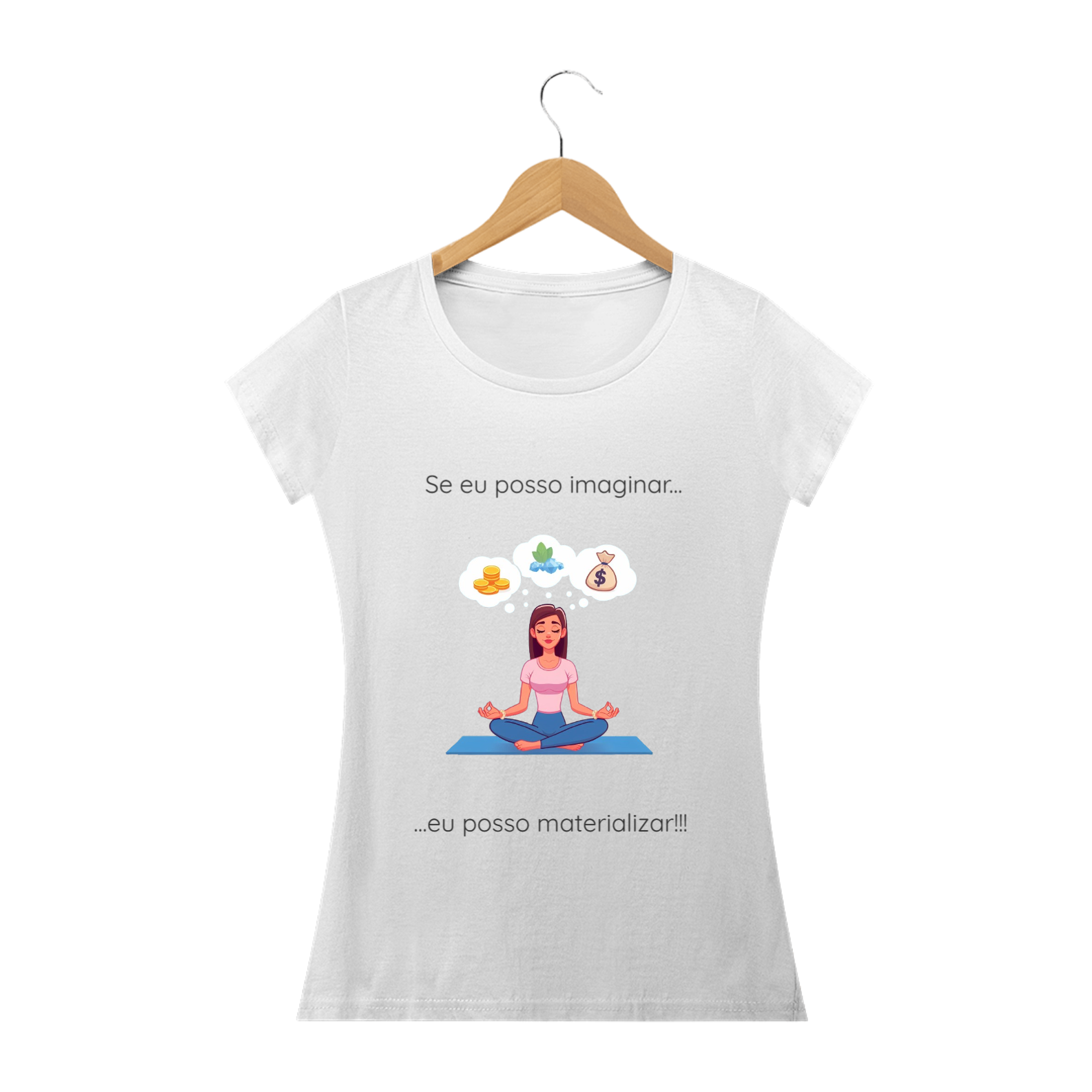 Nome do produto: Camiseta Baby Long Prime - Branca  - Se eu posso imaginar, eu posso materializar!!! Modelo 1