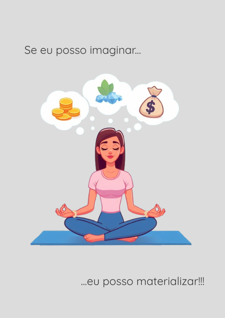 Nome do produto: Poster Retrato - Se eu posso imaginar eu posso materializar!!! Modelo 1