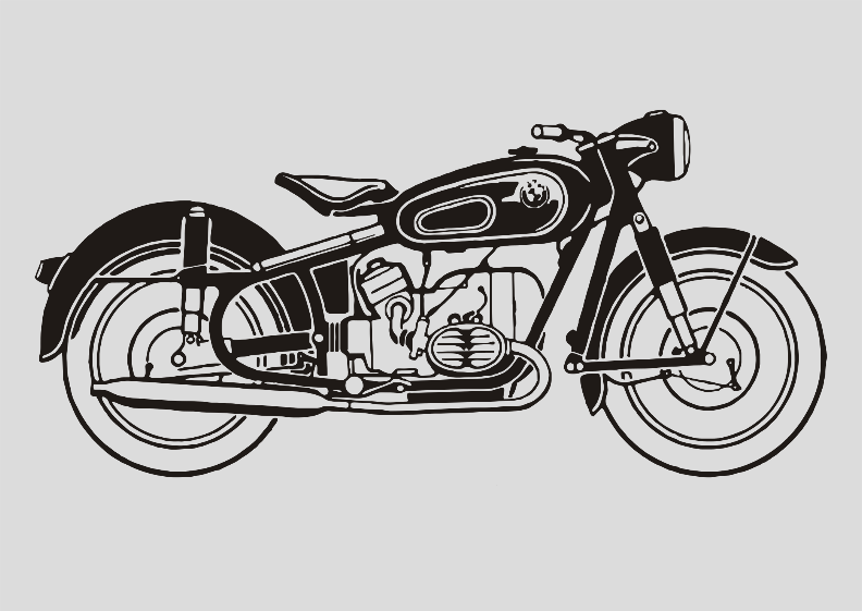 Nome do produto: Poster - Paisagem - Moto Antiga 1