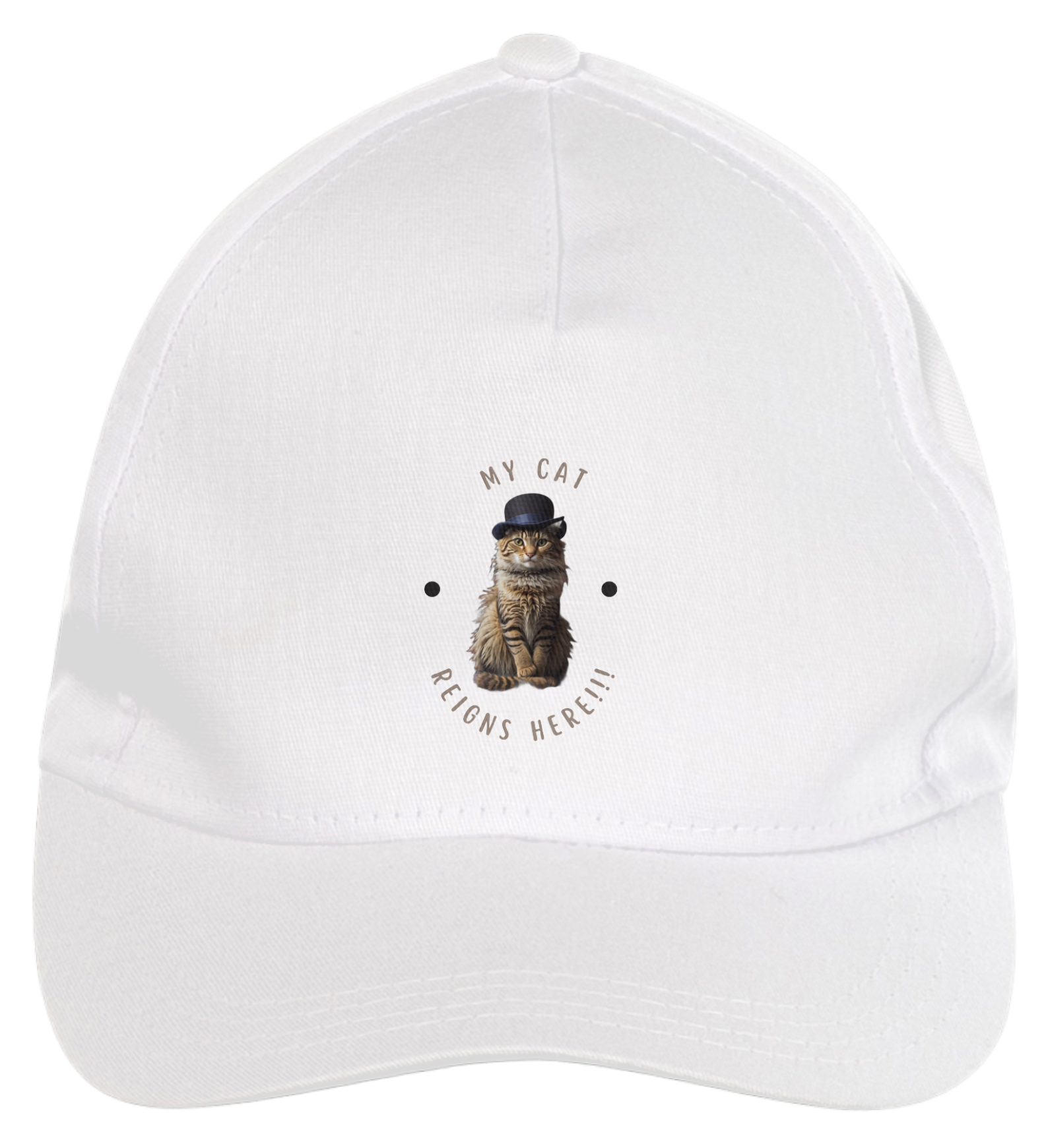 Nome do produto: Boné Americano com Tela -  Meu Gato Reina Aqui - Model 1
