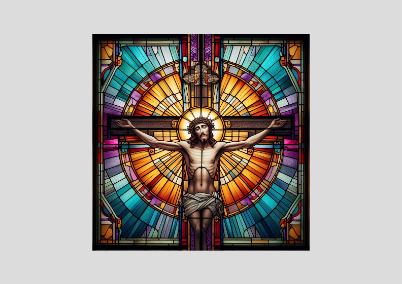 Nome do produto: Poster Paisagem - Jesus - Vitral 1