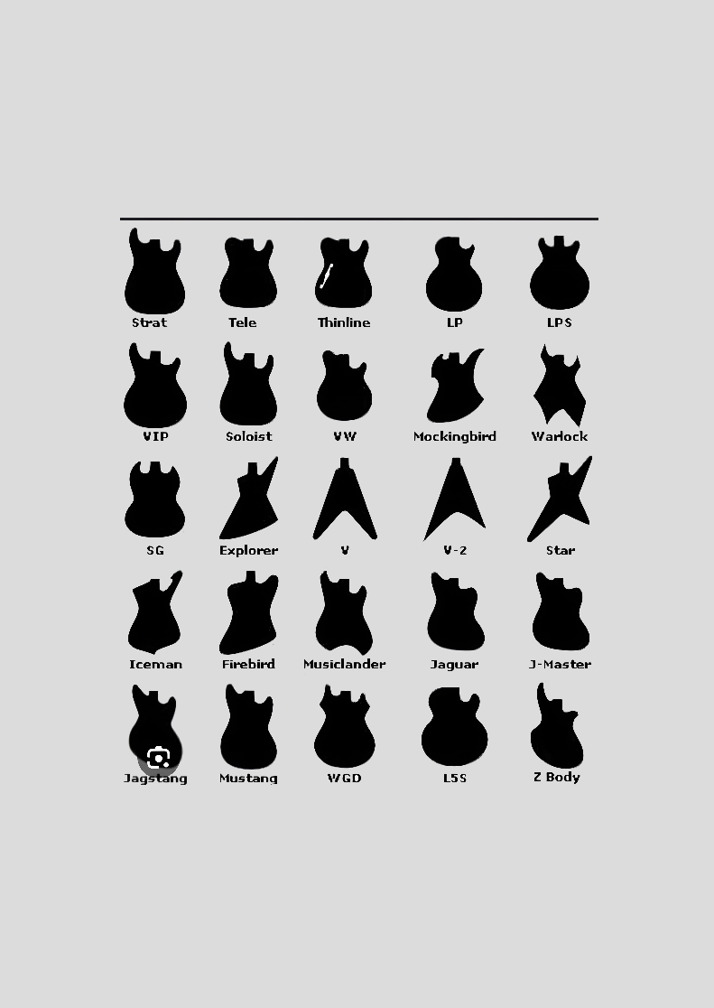 Nome do produto: Guitar Shapes - Model 1