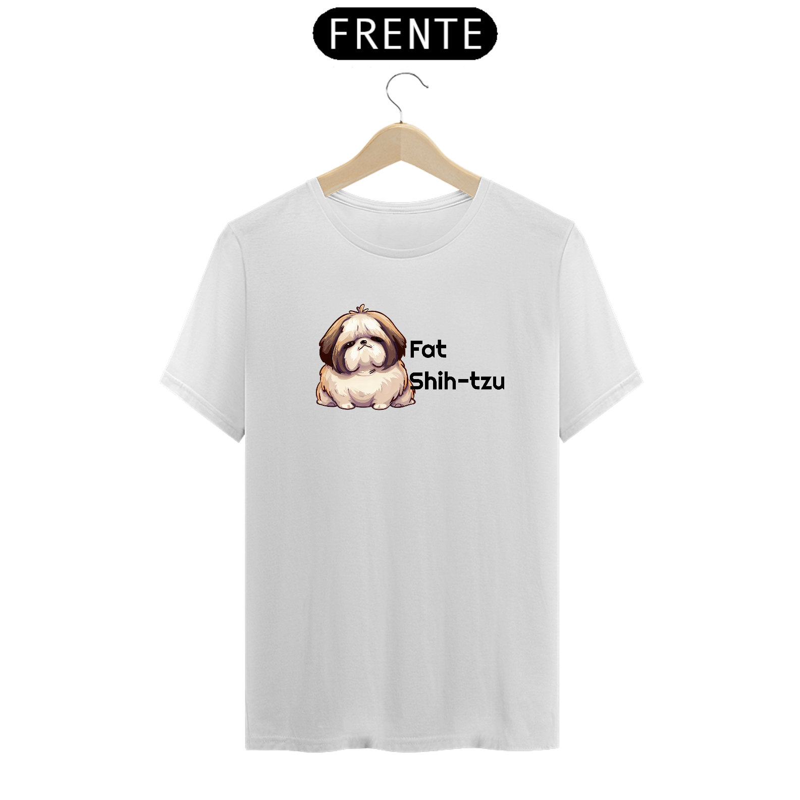 Nome do produto: T-Shirt Prime - Fat Shih-tzu - Modelo 1