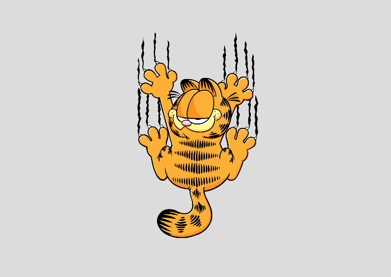 Nome do produto: Poster Paisagem - Garfield Agarradinho - Model 1