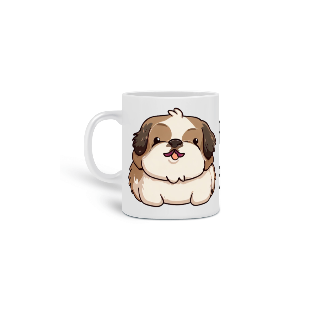Nome do produto: Caneca Cerâmica - Fat Shih-tzu - Modelo 2