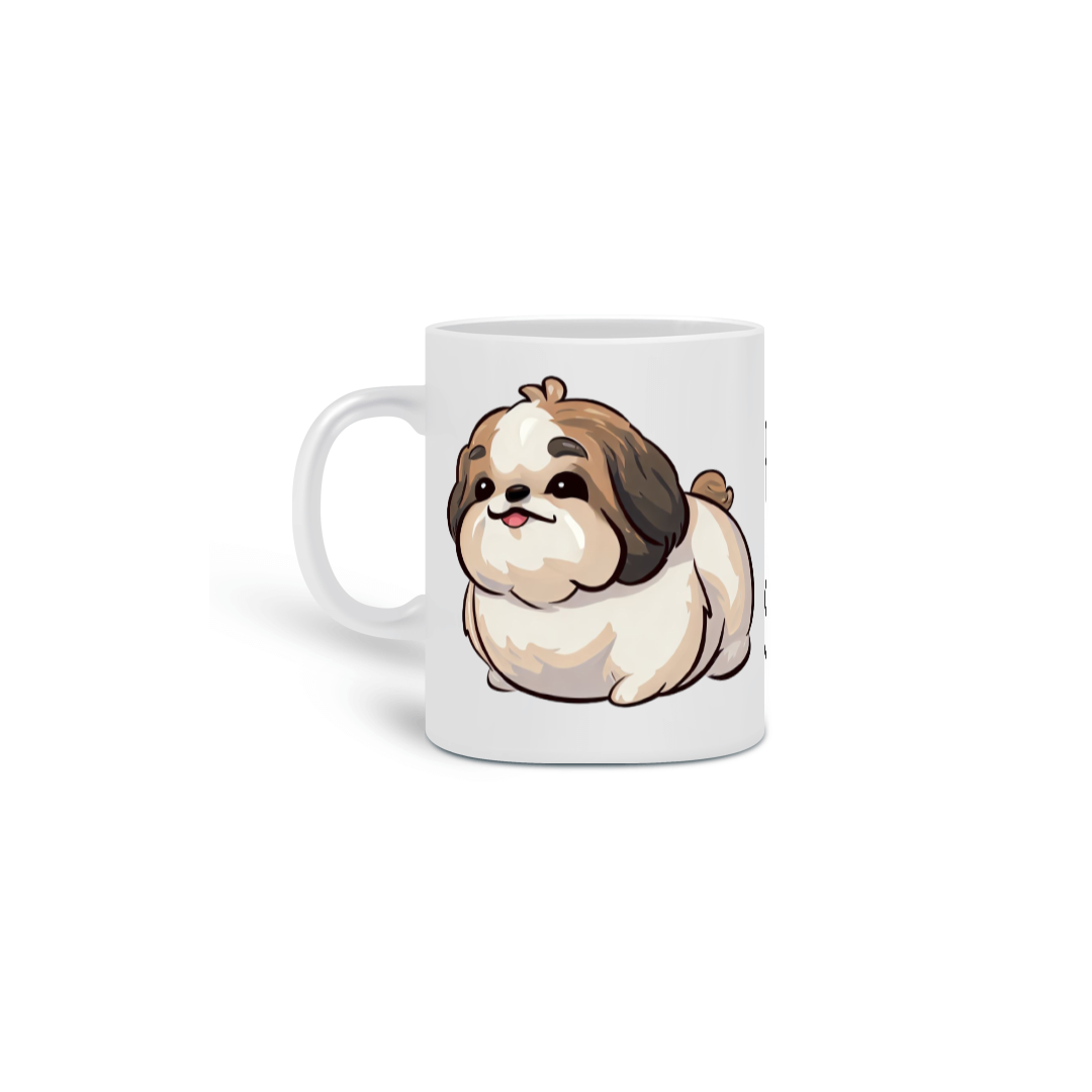 Nome do produto: Caneca Cerâmica - Fat Shih-tzu - Modelo 4