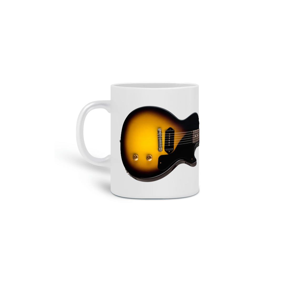 Nome do produto: Caneca Cerâmica - Guitarra Gibson 1957 Les Paul Junior Reissue Vintage Sunburst - HD