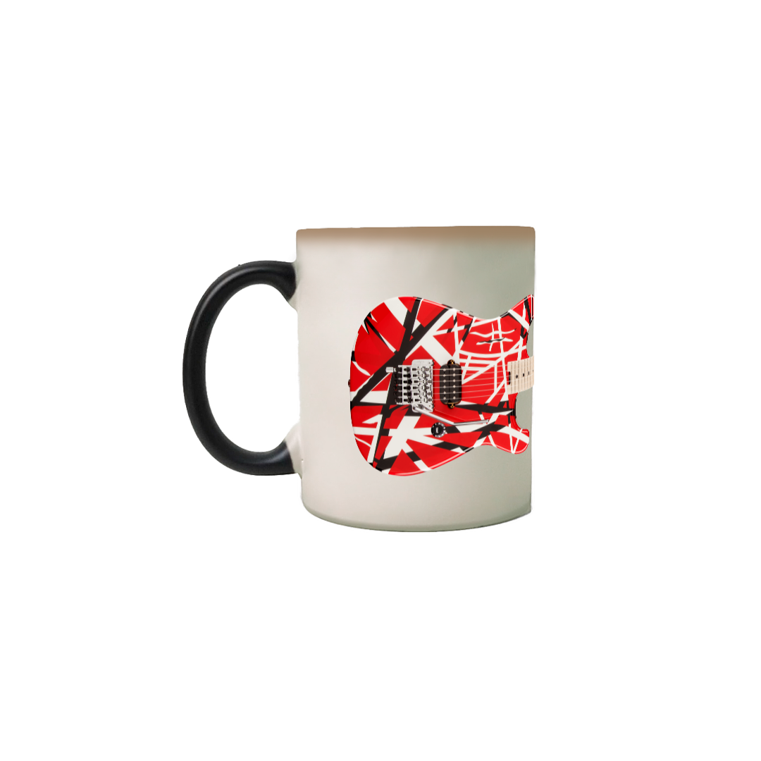 Nome do produto: Caneca Mágica - Guitarra EVH Striped Series Red Black White