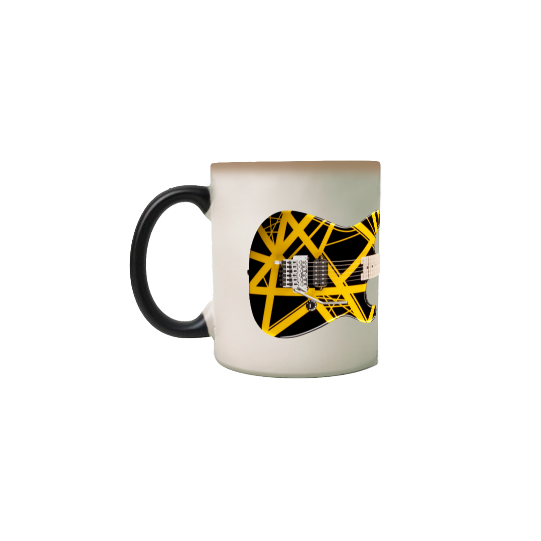 Nome do produto: Caneca Mágica - Guitarra EVH Striped Series Black Yellow