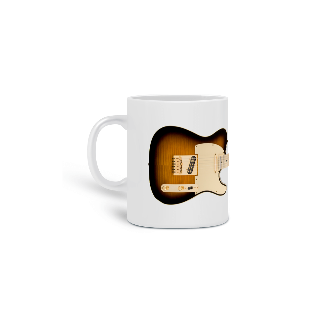 Nome do produto: Caneca Cerâmica - Guitarra Fender Telecaster Richie Kotzen Siganture Tobacco Burst - Model 1