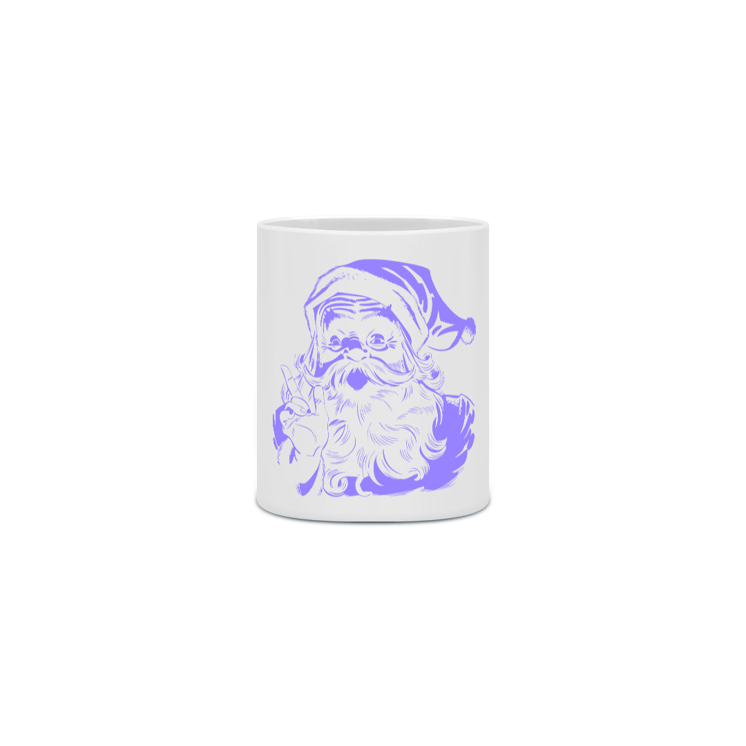 Nome do produto: Caneca Cerâmica - Papai Noel 1 - Violeta