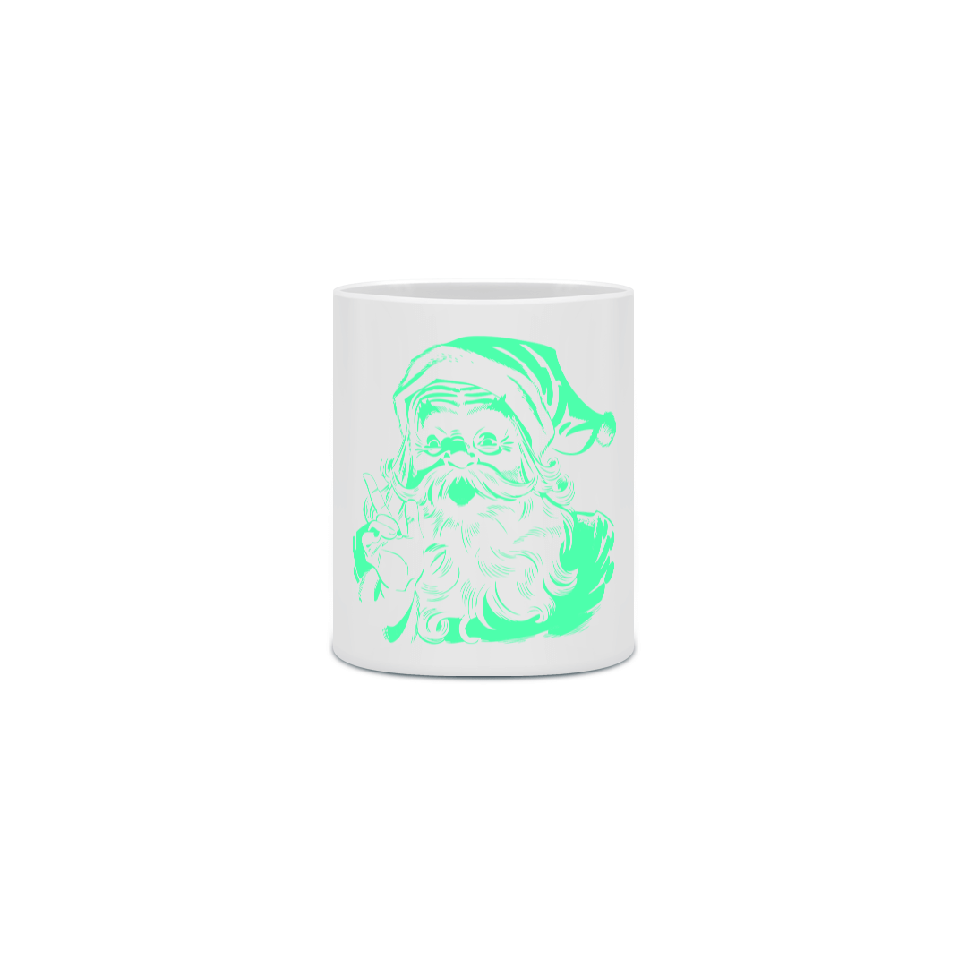 Nome do produto: Caneca Cerâmica - Papai Noel 1 - Verde 2
