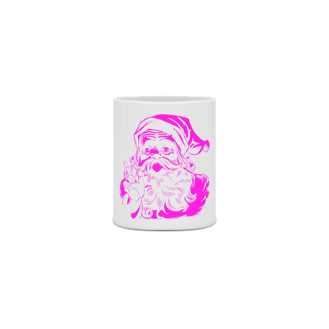 Nome do produto: Caneca Cerâmica - Papai Noel 1 - Rosa