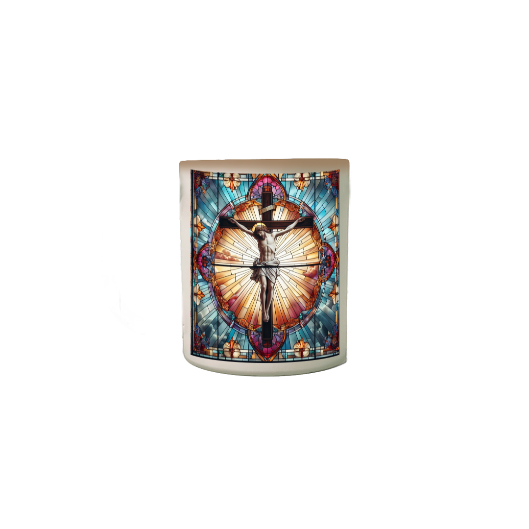 Nome do produto: Caneca Mágica - Jesus - Vitral 2