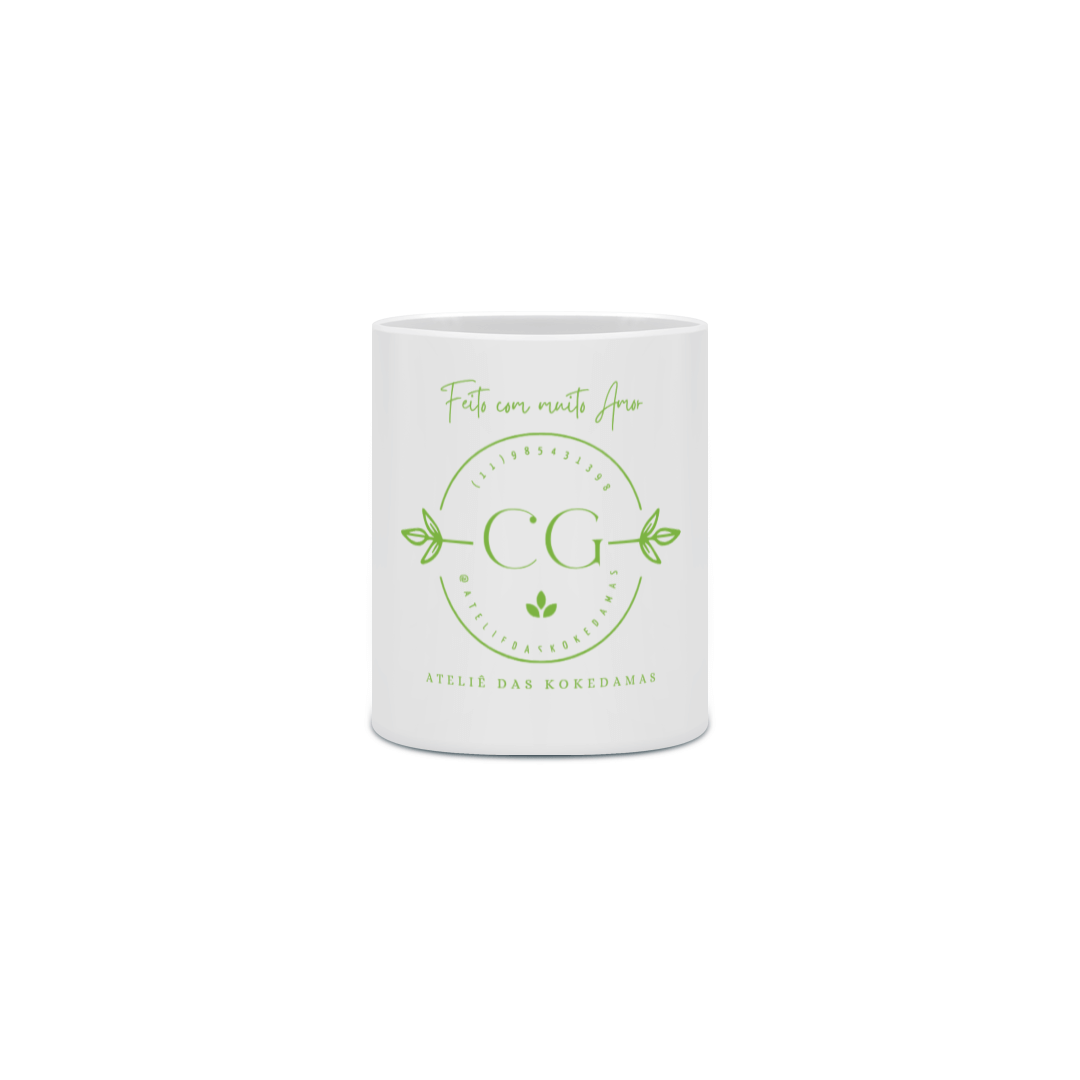 Nome do produto: Caneca Cerâmica - Ateliê das Kokedamas
