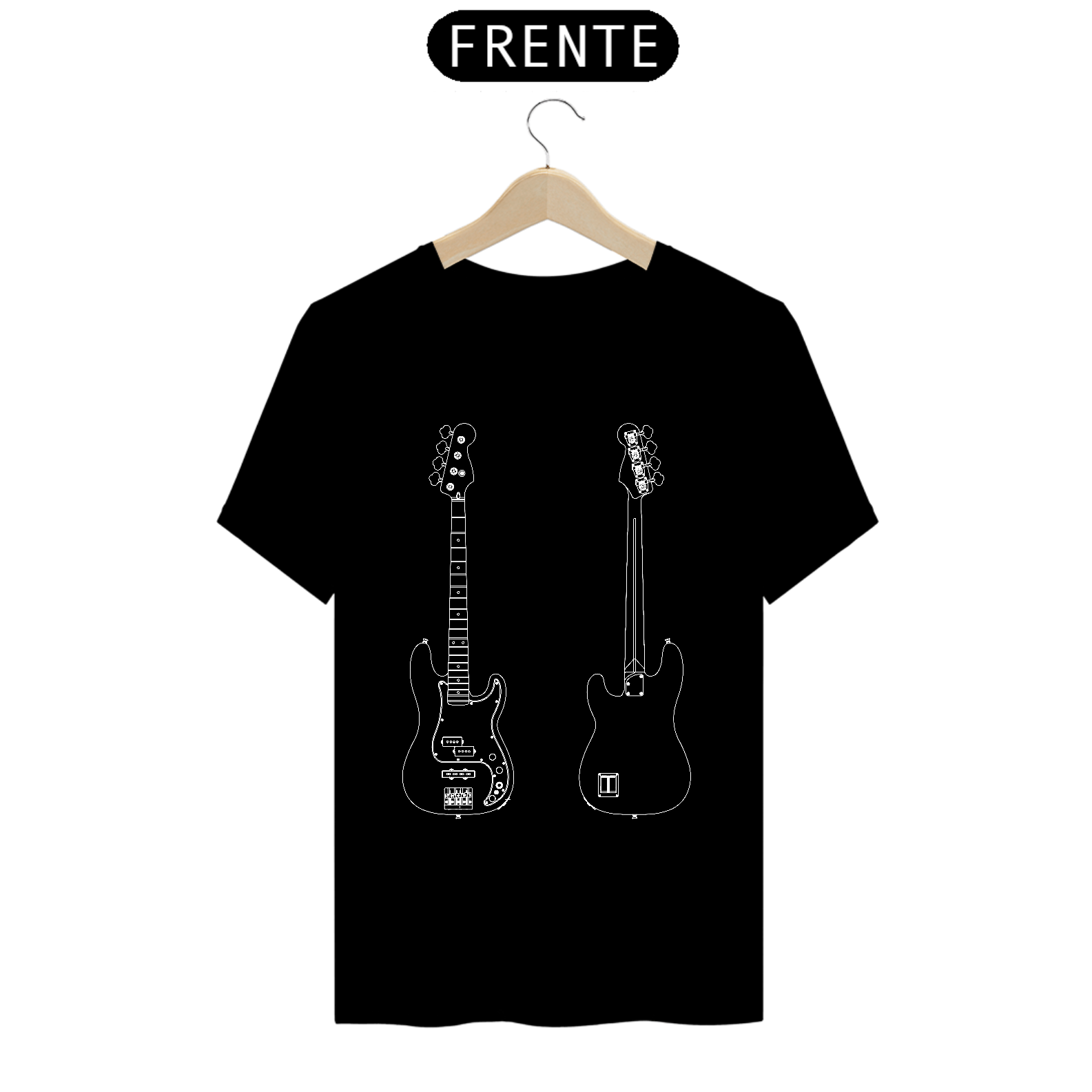 Nome do produto: T-Shirt Prime - 4 Hands Luthieria - PJB Branco