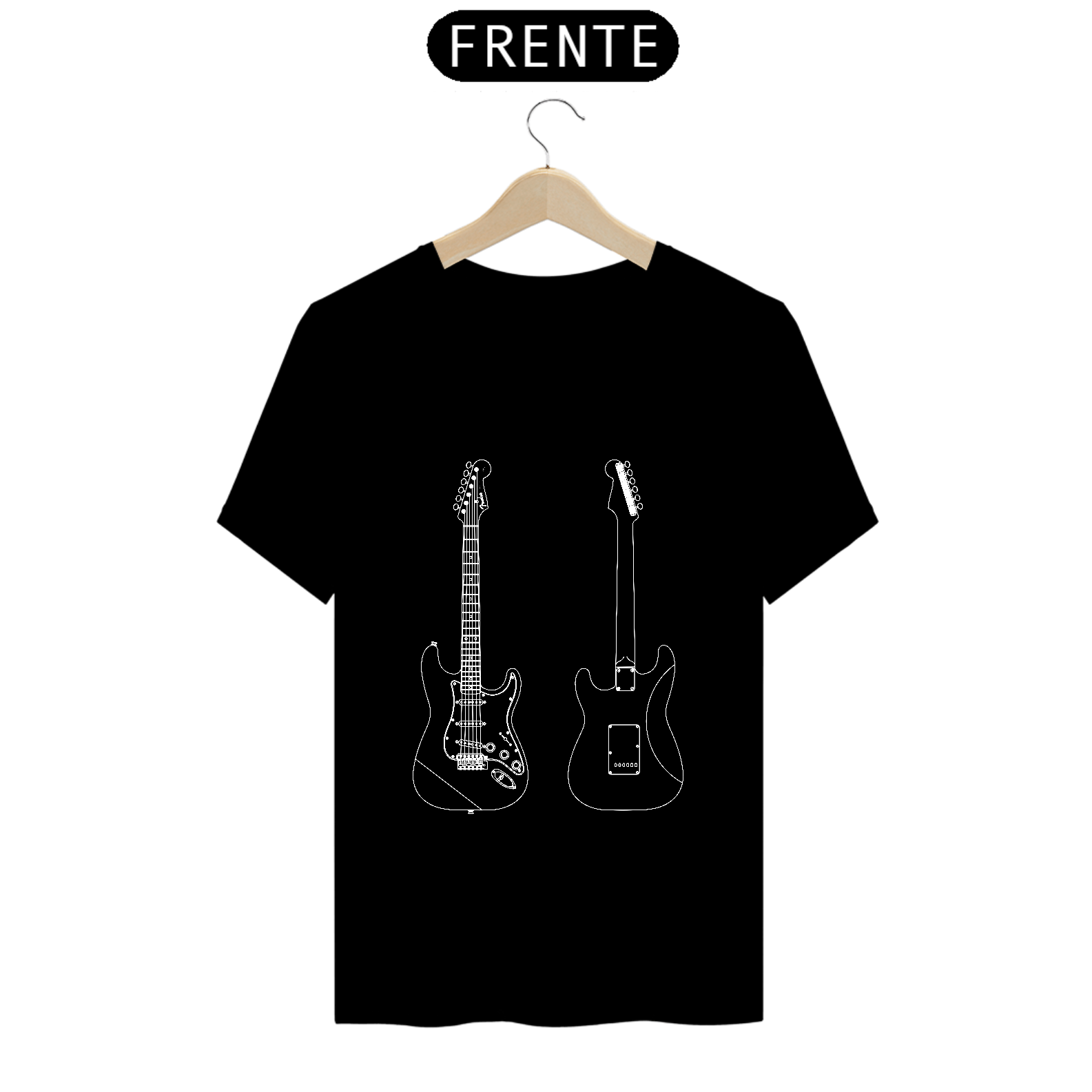 Nome do produto: T-Shirt Prime - 4 Hands Luthieria - FenderST1960 Branca