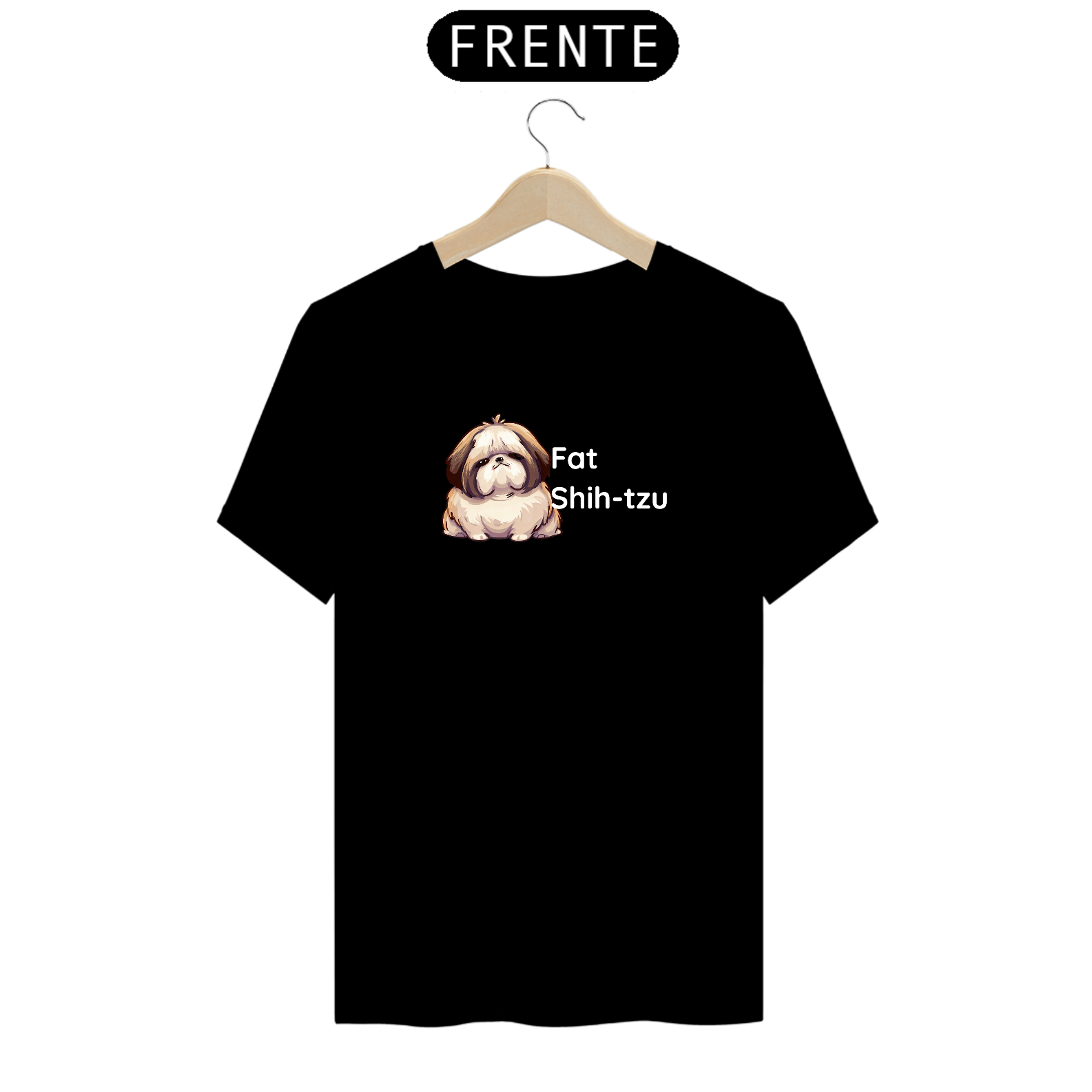 Nome do produto: T-Shirt Prime - Fat Shih-tzu - Modelo 1