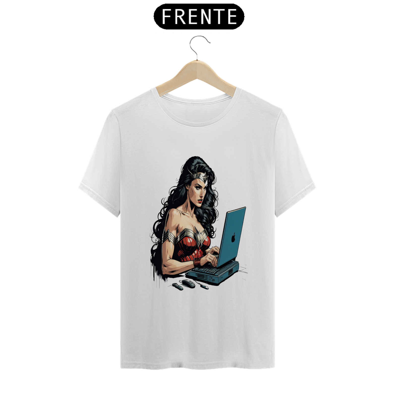 Nome do produto: Camiseta Masculina DC Mulher-Maravilha