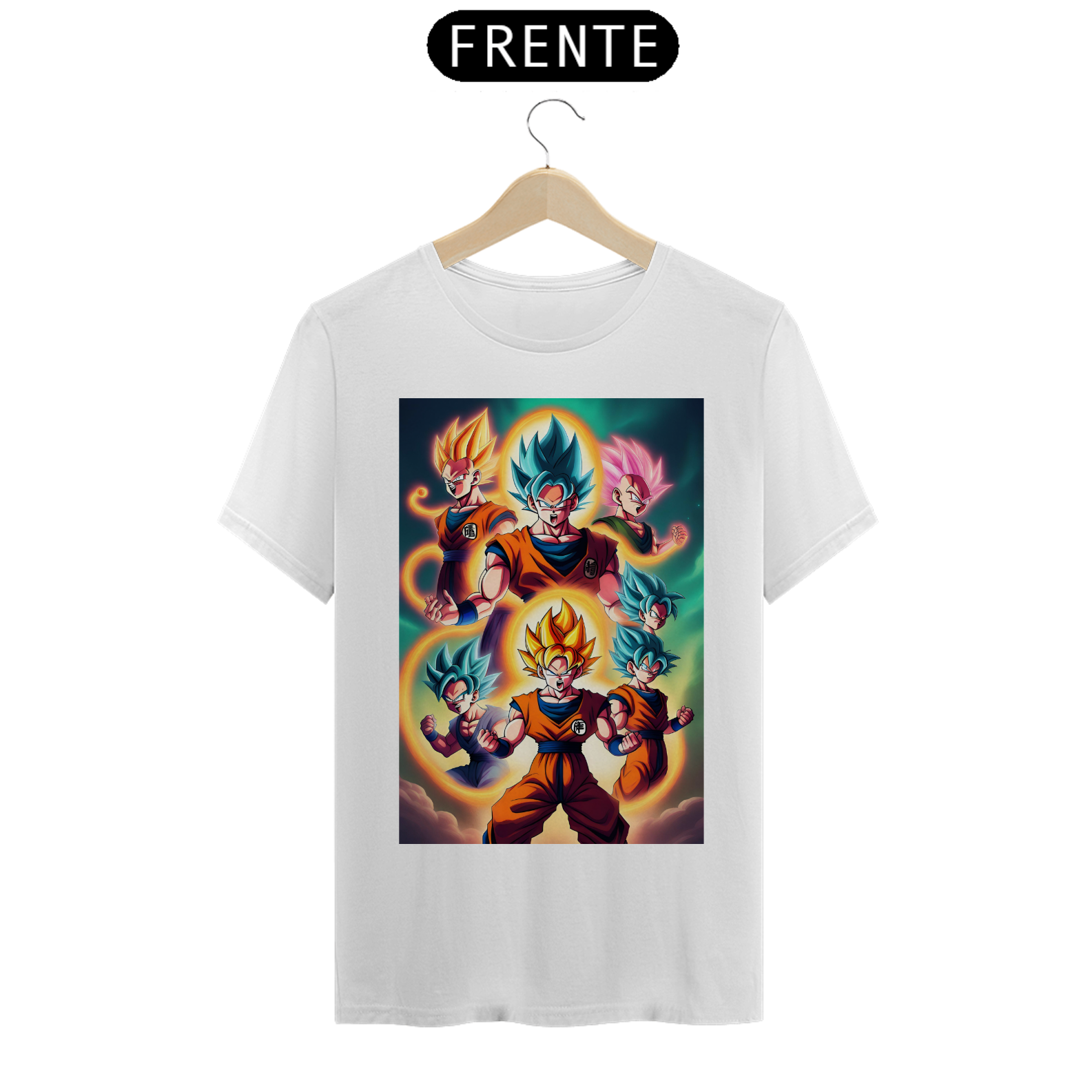 Nome do produto: Camiseta Masculina Dragon Ball Versoes Goku