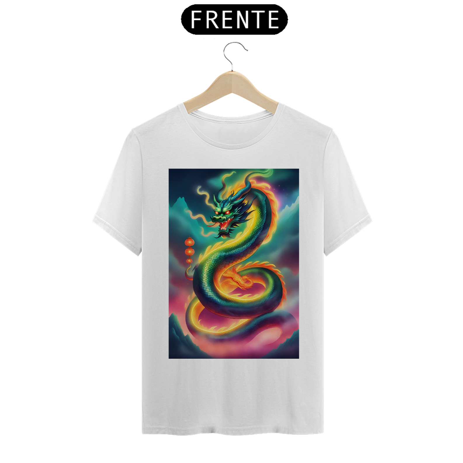Nome do produto: Camiseta Masculina Dragon Ball Shenlong Psicodélico