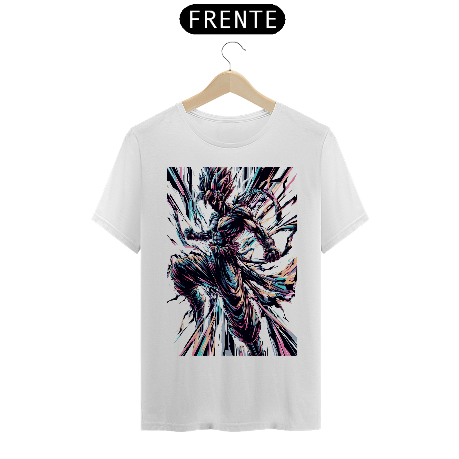 Nome do produto: Camiseta Masculina Dragon Ball Goku Psicodélico