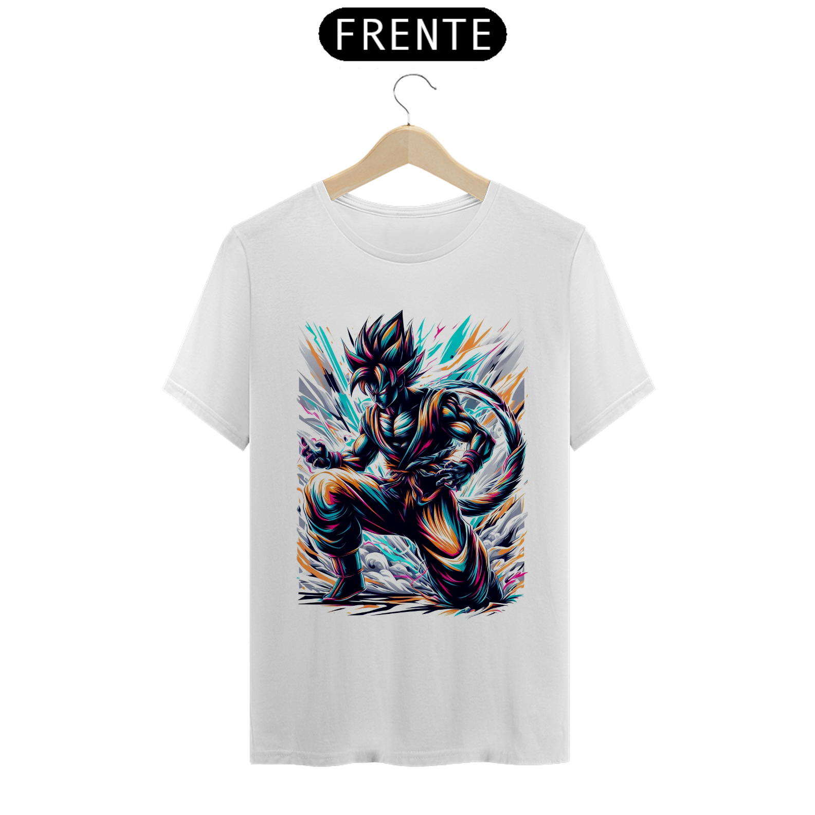 Nome do produto: Camiseta Masculina Dragon Ball Goku Efeitos