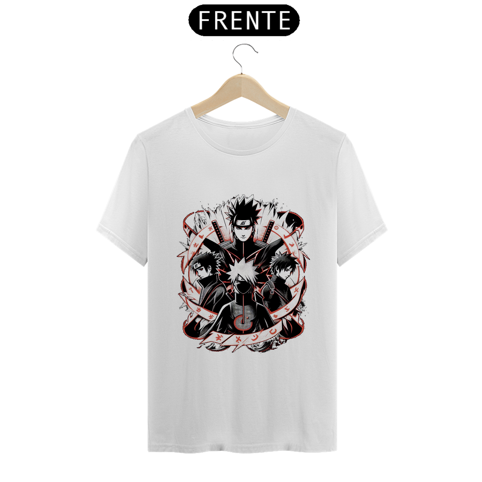 Nome do produto: Camiseta Masculina Naruto Arte Chunin