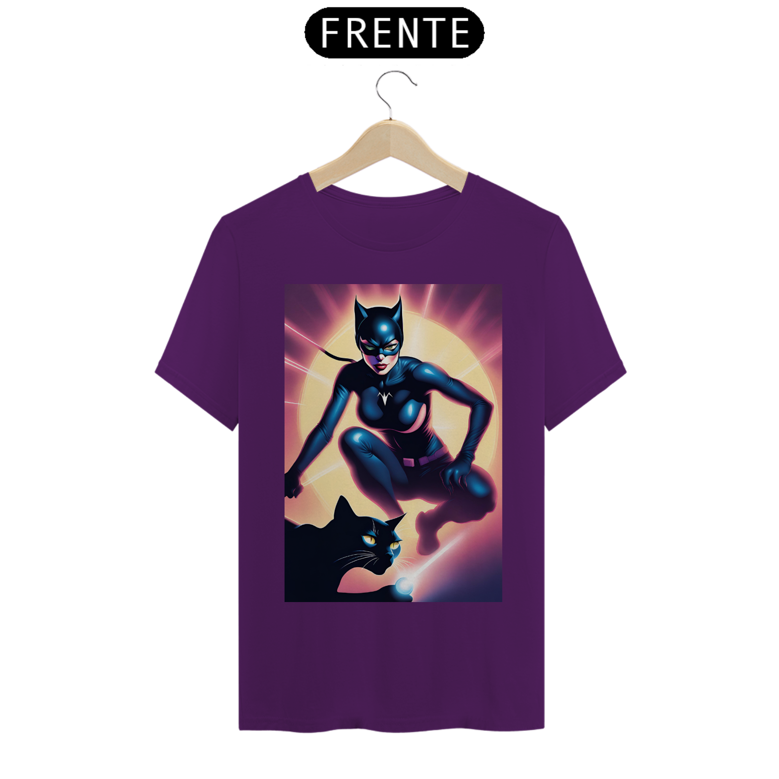 Nome do produto: Camiseta Masculina  DC Mulher Gato