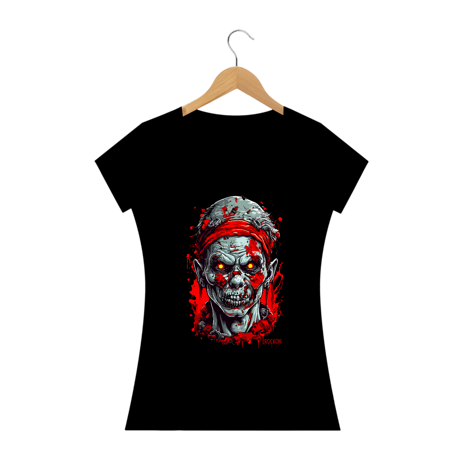 Nome do produto: Camiseta Feminina Zombie 