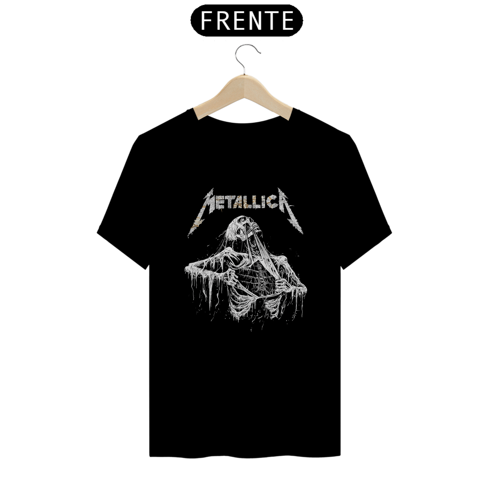 Nome do produto: Camiseta Reta Mummy Skeleton (Metallica)