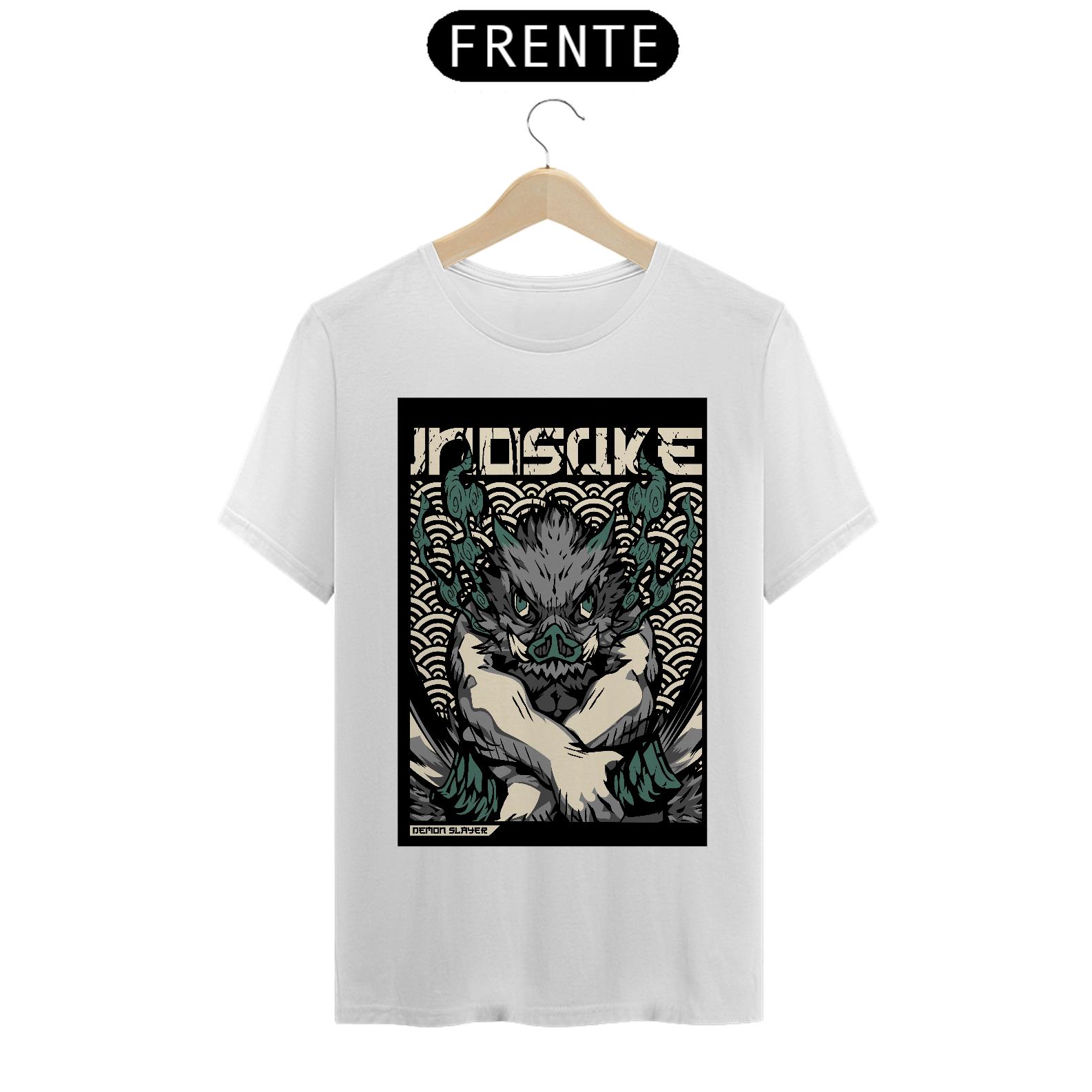 Nome do produto: Camiseta - Inosuke - Demon Slayer - ANIME