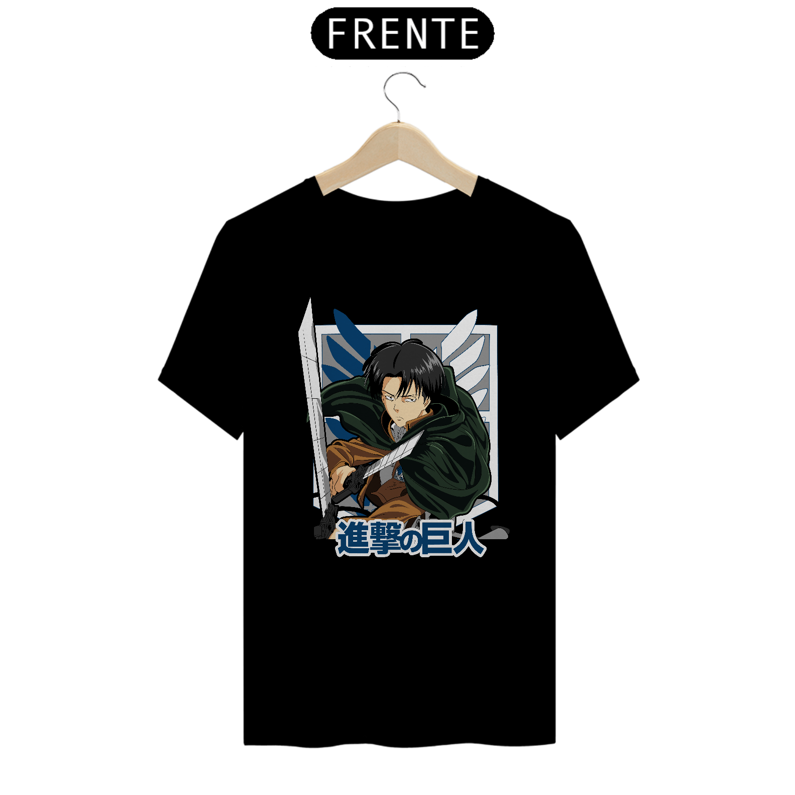 Nome do produto: CAMISETA - LEVI - ATAQUE DOS TITANS - ANIME