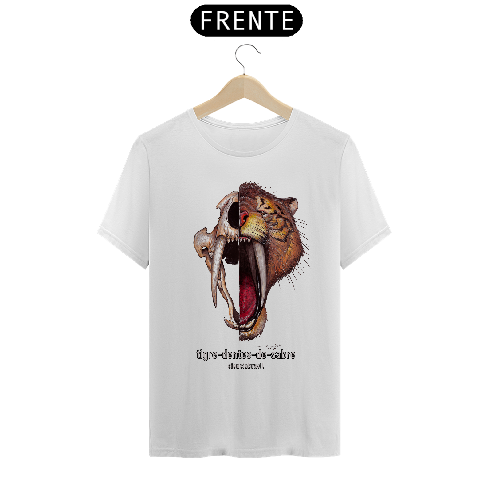 Nome do produto: T-Shirt Classic caras Tigre-dentes-de-sabre