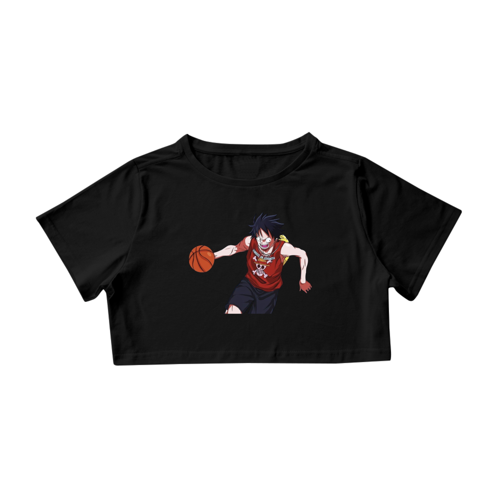Nome do produto: Cropped Luffy Jogando Basquete