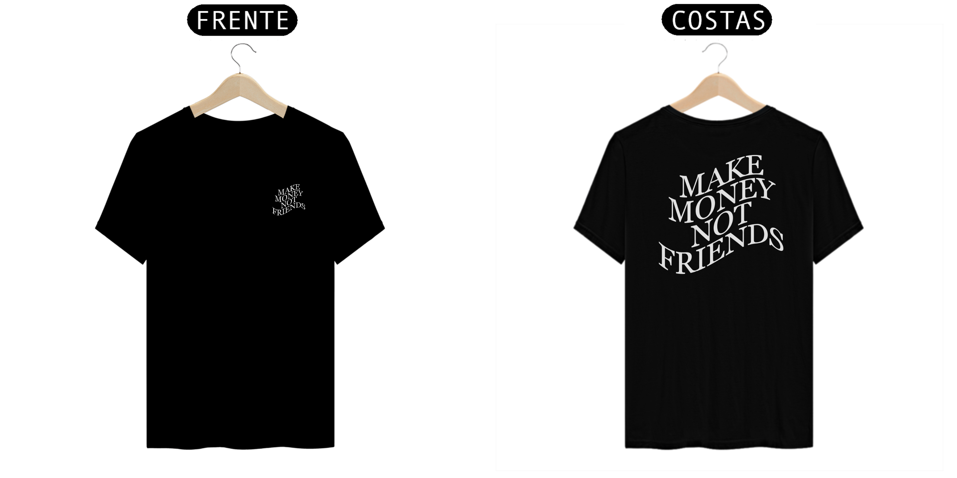 Nome do produto: Camisa Street Wear Make Money Not Friends - Preta