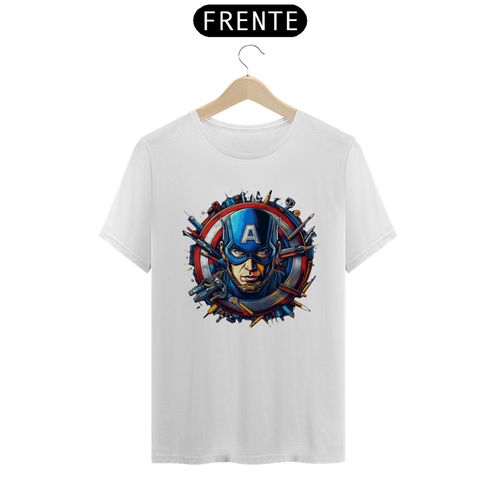 Nome do produto: Camiseta Capitão América: O Herói da Liberdade