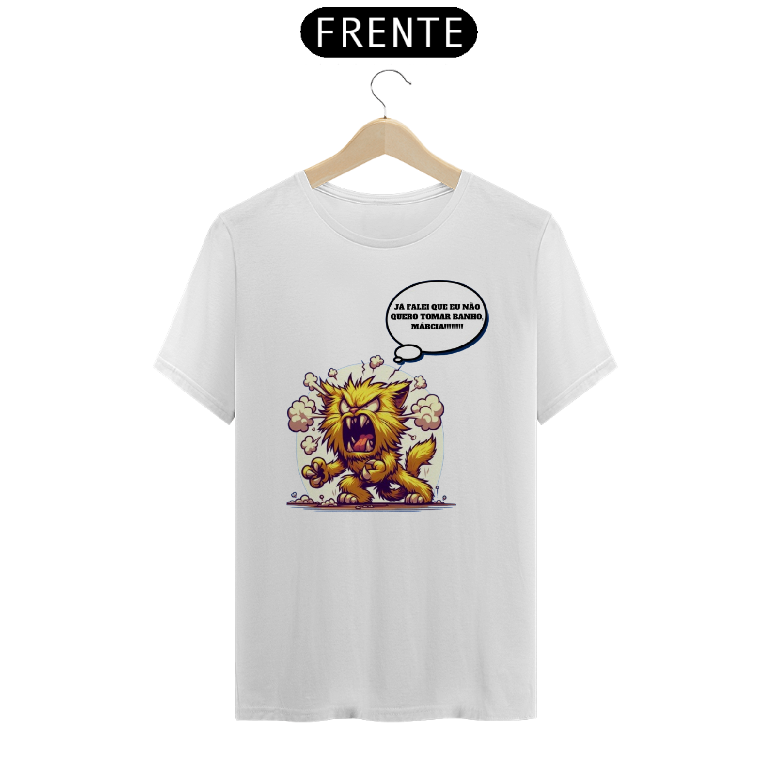 Nome do produto: Camiseta Gatinho Bravo