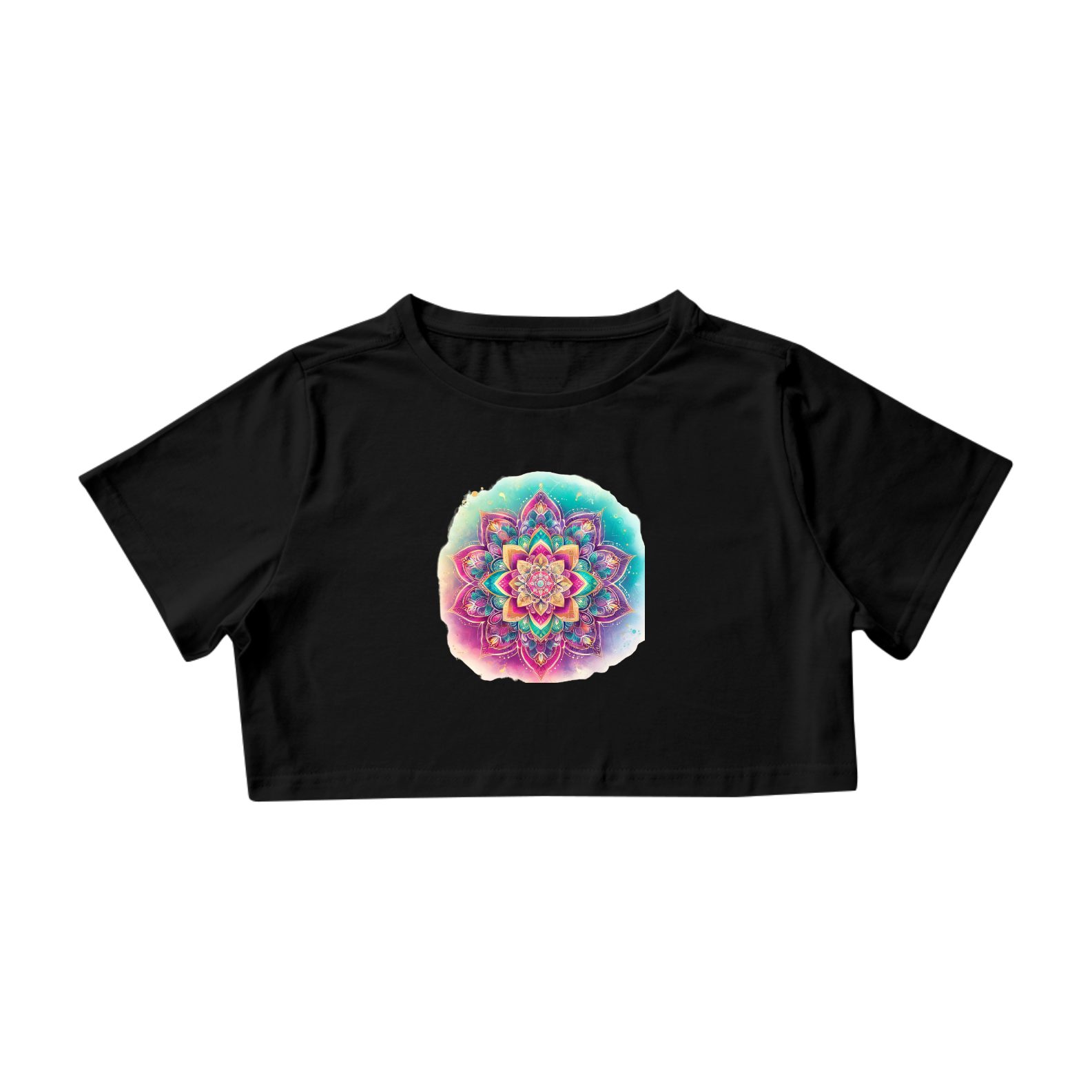 Nome do produto: Cropped Mandala: Vista a Espiritualidade com Estilo e Elegância