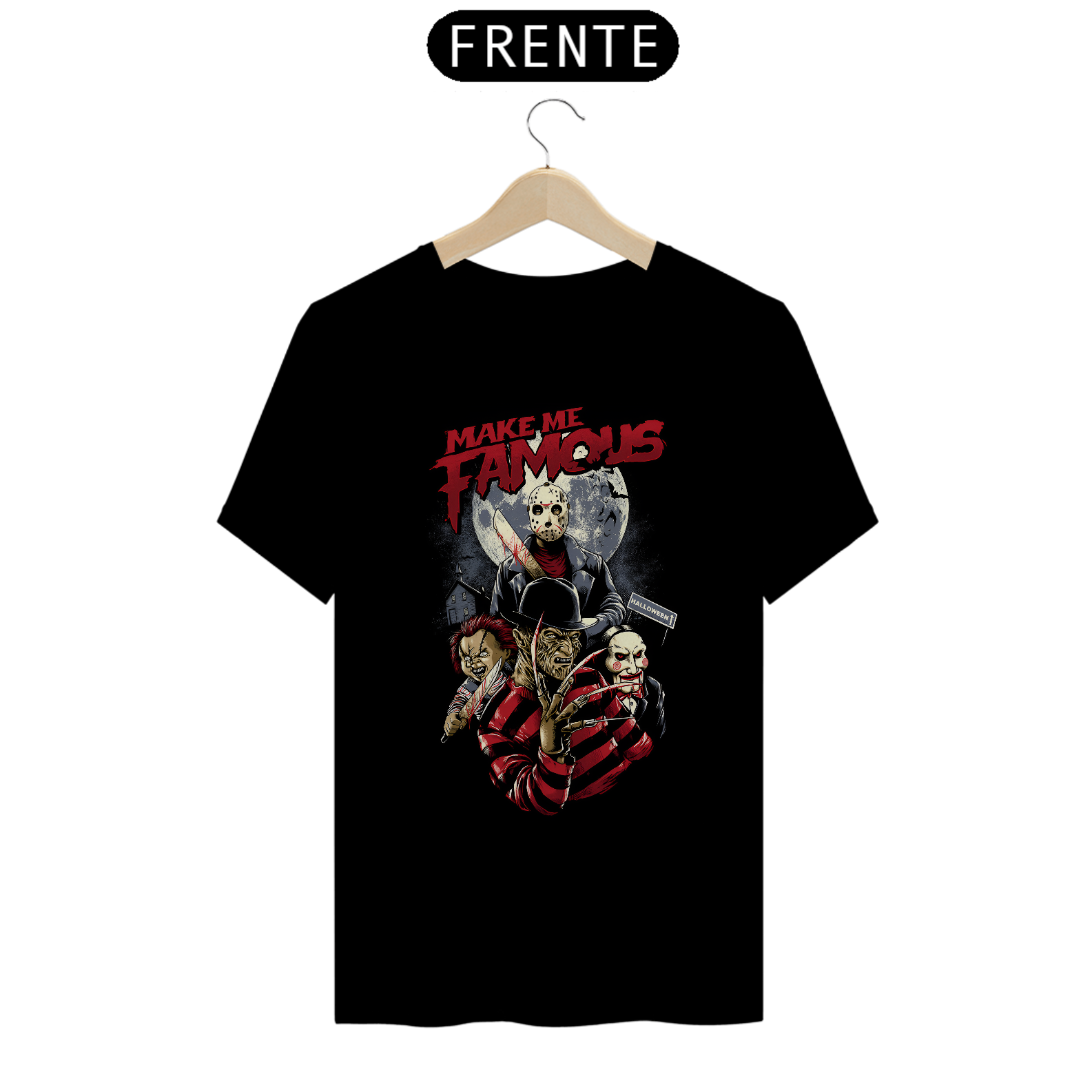 Nome do produto: Camiseta Make me Famous Horror Films