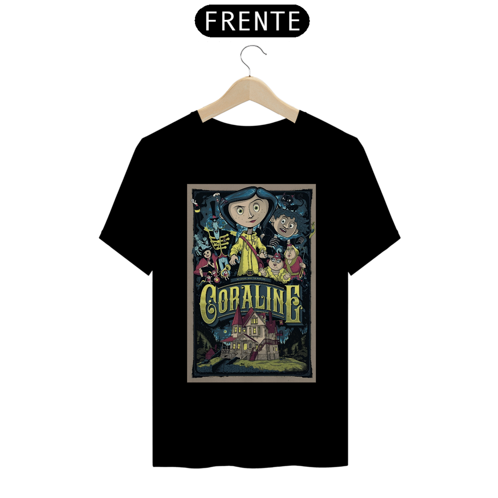 Nome do produto: Camiseta Coraline e o mundo secreto