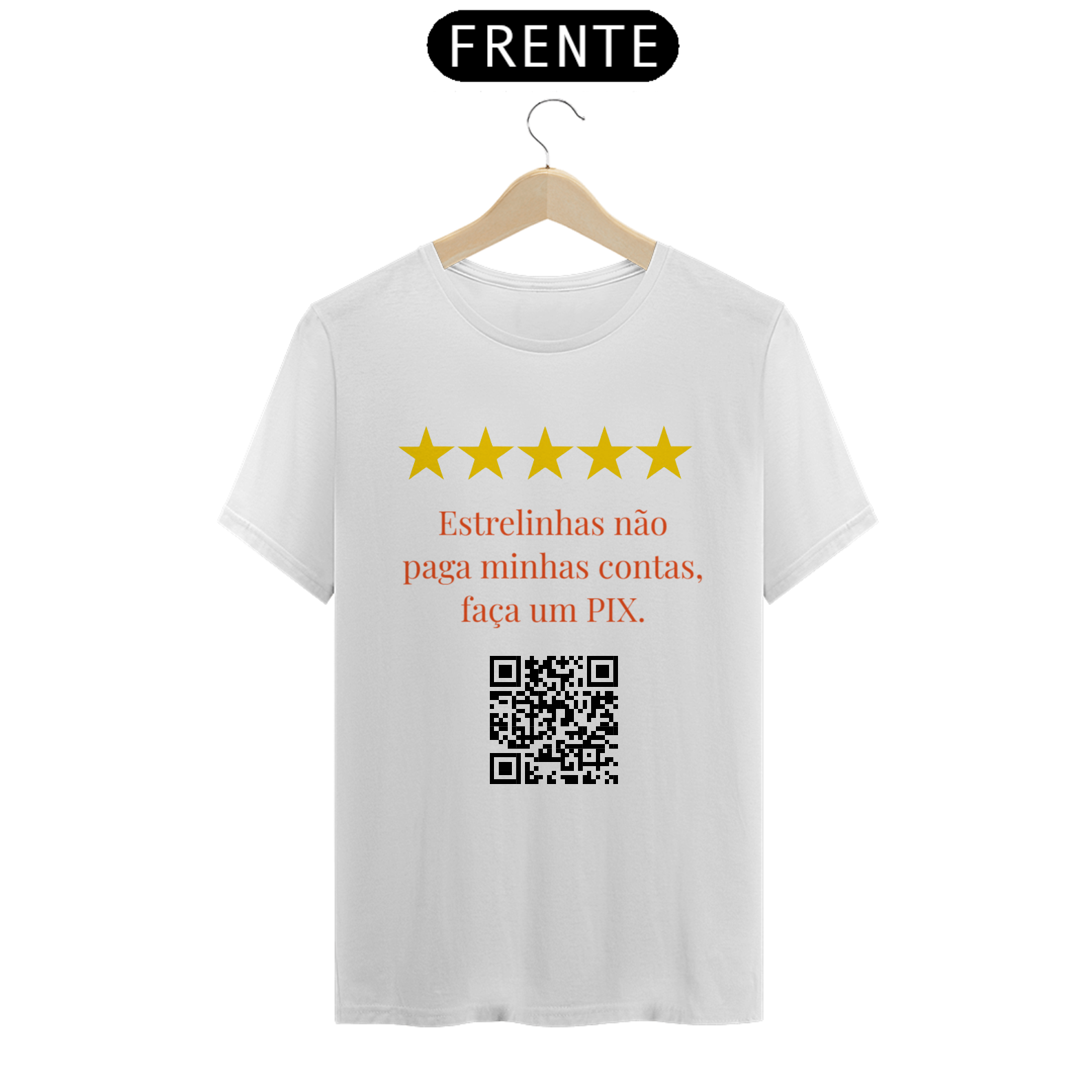 Nome do produto: Camiseta - Estrelinhas não paga contas.
